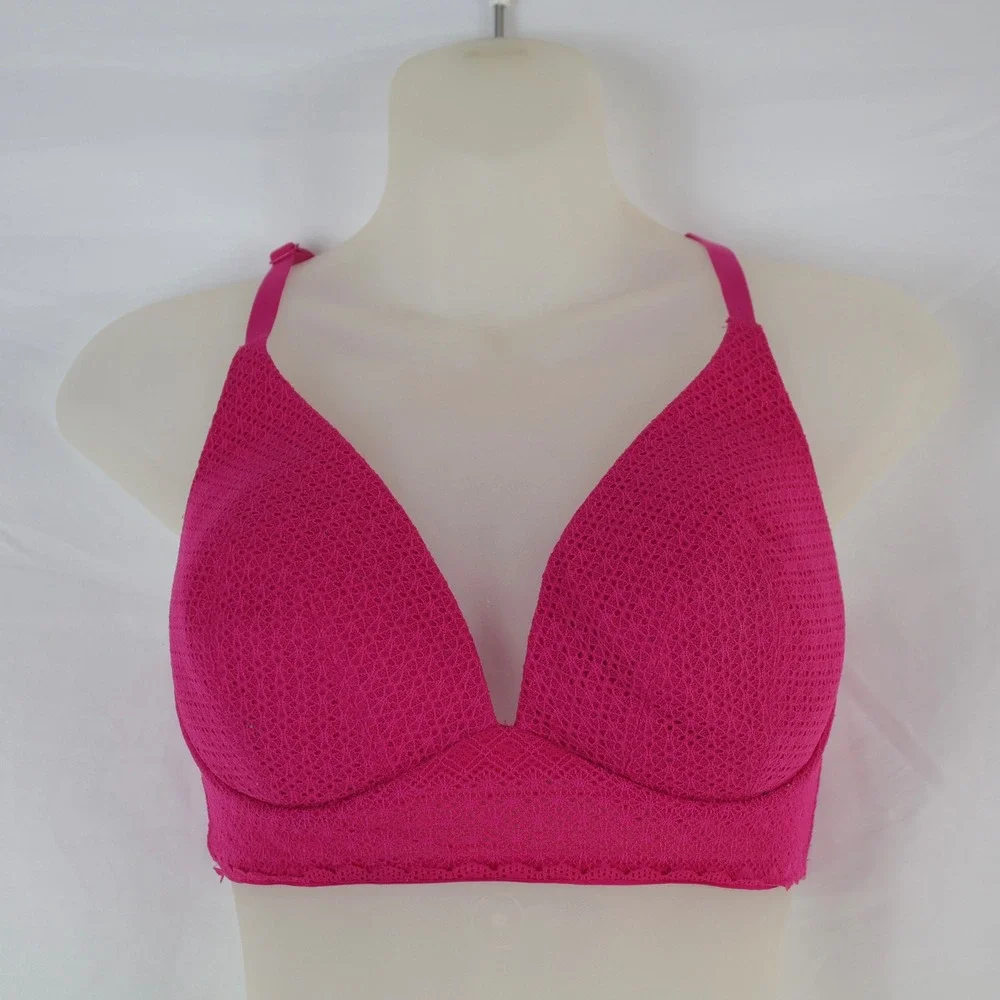 Victoria's Secret‎ Rose Body by Victoria Lightly Lined Plunge Bra Size 34DD